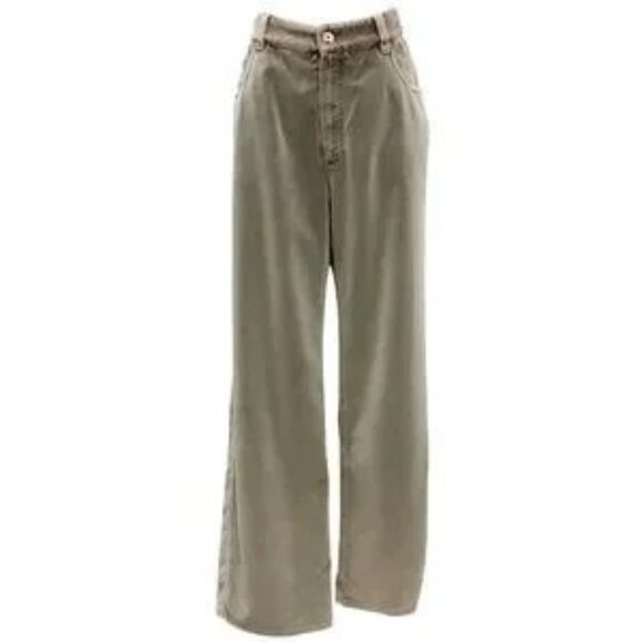 BRUNELLO CUCINELLI GREY MONILI BEAD EMBELLISHED CONTEMPORARY LOOSE FULL LENGTH V - Picture 4 of 7